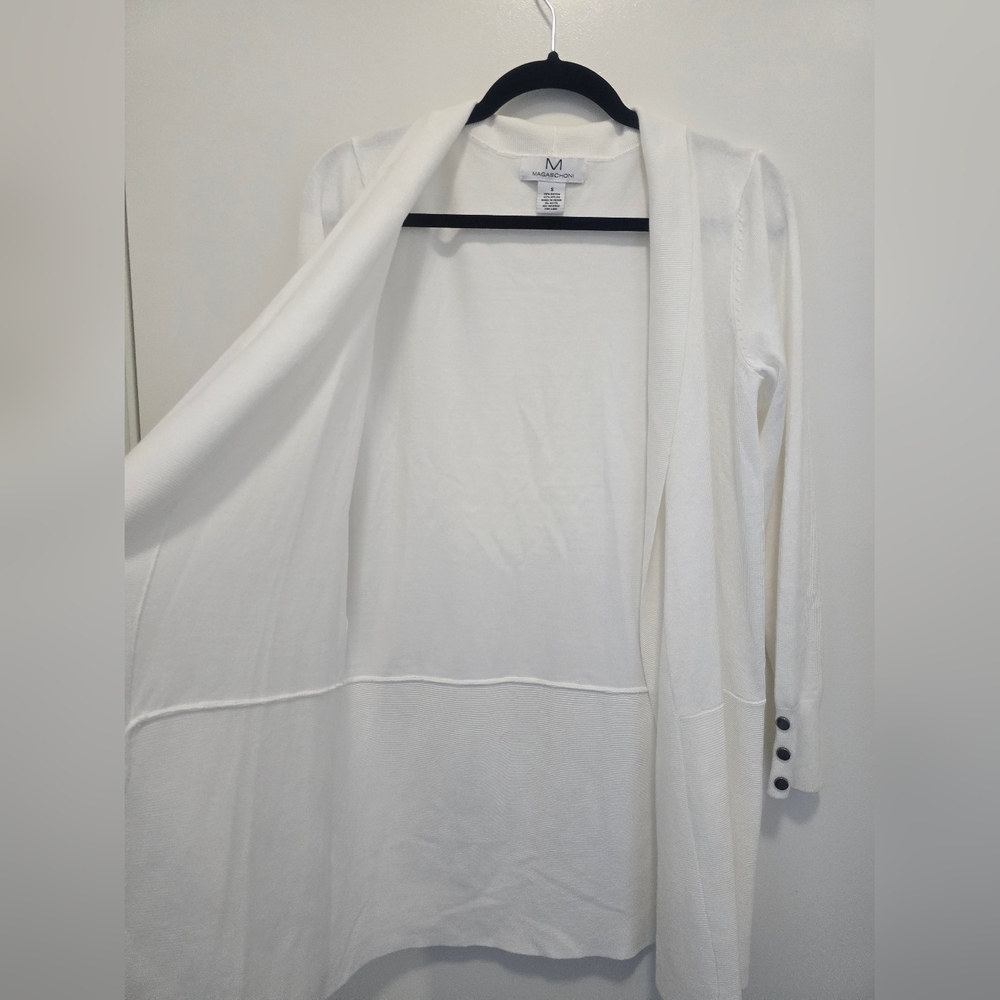 Magaschoni White Rayon Blend Top - Picture 7 of 7